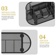 SUPEASY Mesh Desk Organizer, Accessories & Workspace Obsidian Black