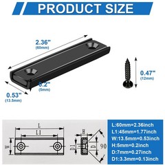 Neodymium Bar Magnets 80lbs, Strong Cabinet Magnets for Closure, Rectangle Ma…