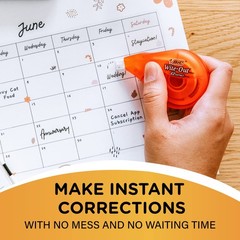 BIC Brand EZ Correct Correction Tape, 19.8 Feet, 4-Count Pack of White Correc…