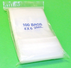 4×6 Reloc Zippit Bags Clear 2 Mil Reclosable Poly Bag 4″ x 6″ Pack of 100