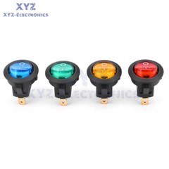 20PCS 3-Pin Rocker Switch Toggle DC12V Led Light Car Auto Boat Round ON/OFF 8A