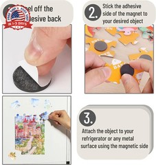 Mr. Pen- Self Adhesive Magnet Dots, 120 pcs, Flexible and Extra Thin, 0.8″ Diame