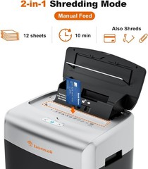 Bonsaii 120-Sheet Auto Feed Micro Cut Paper Shredder P-4 30min 6 Gal