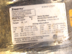 Baldor VBM3710T 7.5hp Brake Motor 1755RPM 213TC Frame 3PH 208-230/460V TEFC CL F