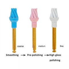 6 Dental Composite Resin Polishing Wheel Kit Spiral Flex Burs Fine/Medium/Coarse