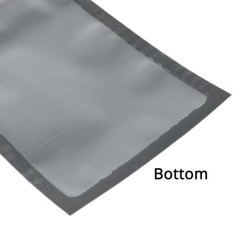 5x7in Matte Clear Front Black Back Foil Mylar Flat Zip Lock Bag w/ Machine C03
