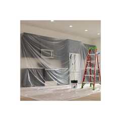 Plastic Sheeting Roll 9 ft x 400 ft Painters 0.31 Mil Clear Multi-Purpose Cover