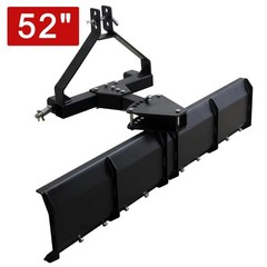 3 Point Rear Grading Blade Steel Scraper 52″ Width for CAT 0 & CAT 1 Tractor