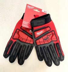 NWT – Milwaukee Demolition Impact Wrecking Gloves Black/Red, Large, 48-73-8552