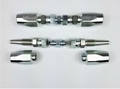 2 Hydraulic Hose Repair Kits – 3/8 ID 2-Wire Hose Reusable Field Repair Fitting