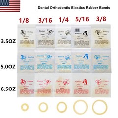US Dental Orthodontic Elastics Rubber Bands Ortho Latex Braces 3.5 5.0 6.5 OZ