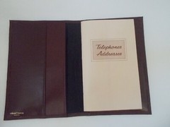 VTG 1981 EDWARD HARVEY Brown Kidskin Leather Address Book