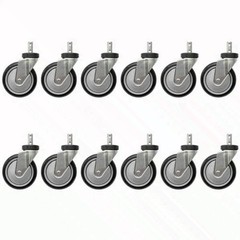 Cstr88G/12Pk – 5″ Mega-Caster, Gray – Clean Wheel System, 12 Pack – R&Ɓ Wire
