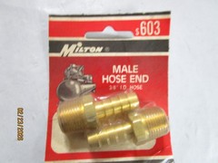2 Milton S-603 Milton Industries 3/8″ ID Male Hose Ends (2 pack)