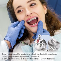 AZDENT Dental Orthodontic Q-type Bracket Spherical Braces ROTH/MBT 0.022 HK 345