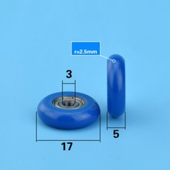 1/10pcs R Nylon Plastic Embedded 693 Groove Ball Bearings 3*17*5mm Guide Pulley