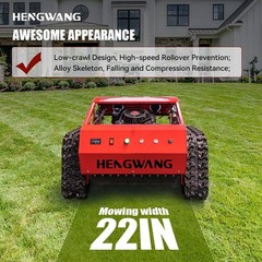 Remote control automatic lawn mower 9hp 45° climbing adjustable mowing height
