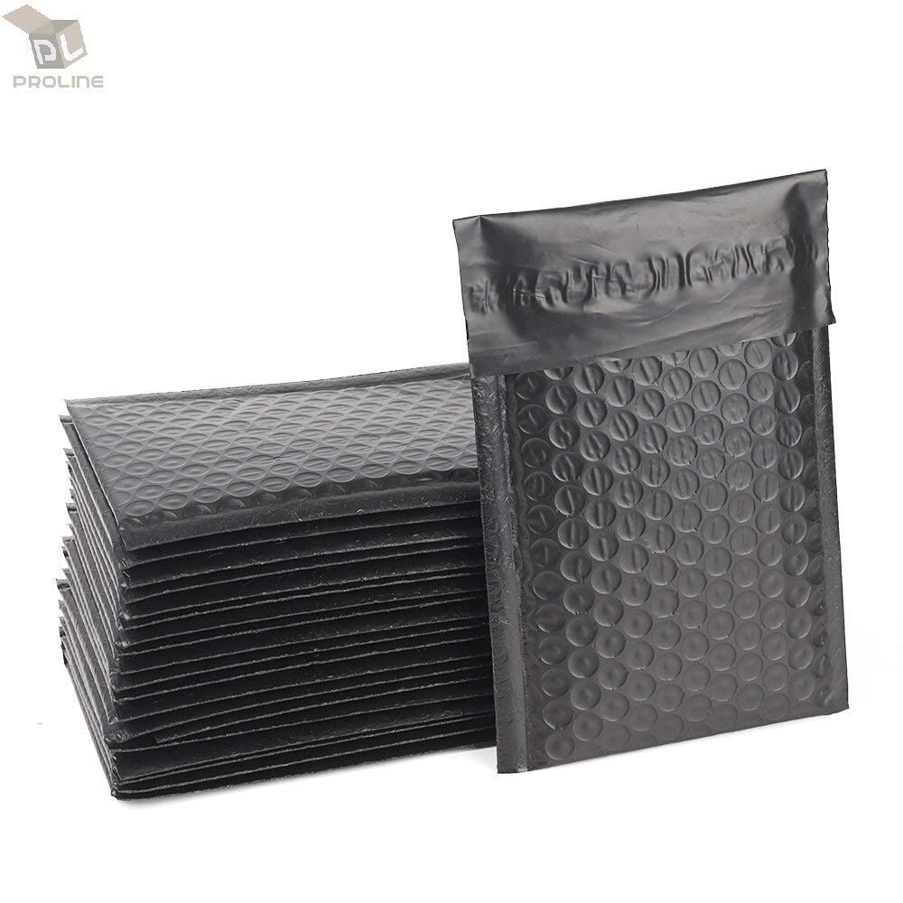 500 #0 Extra Wide 6.5×10 CD DVD Black Poly Bubble Shipping Mailers Envelopes