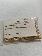 SOURIAU RM16M23D28 CIRCULAR CONTACT MALE PIN 16AWG CRIMP (LOT OF 100) NIB