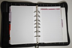 VTG Franklin Covey Day One Classic 7-Ring Planner Faux Alligator Leather Black