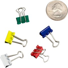 Compact Micro Binder Clips – 100-Count Assorted Colors for Easy Organization