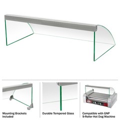 Hotdog Roller Cover Tempered Glass Grill Guard 7-Roller Hot Dog Cooker Machines