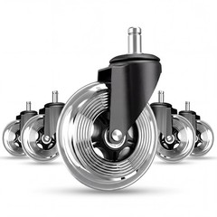 Office Chair Wheels Set of 5 – 3 Inch Roller Blade Wheels Office Chairs, Office