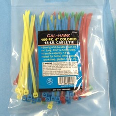 2 X 100pc 4″ Colored Zip Ties 18lb Cable Tie Wraps Smal Size Assorted Colors New