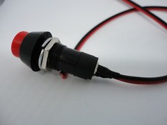 2Pcs Pack Lot 12mm 12V Momentary Round Red 2 Pin Power Button Switch Reset Cable