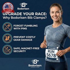 20PCS Racing Bib Clips – Running Bib Clips & Runner Number Holder – Secure Bib H