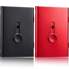 2 Pack Thumb Drive Business Card Holder Stainless Steel Slide Out Name Card Case