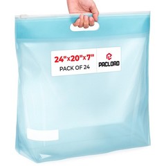 Large 24″ x 20″ Slider Zip Lock Bags – Heavy Duty 3.5 mil, 24 Pack, Easy-Slide C