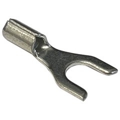 100 Pcs Non-Insulated Spade Connector 22-18 Gauge #8 Fork Wire Connector – USA