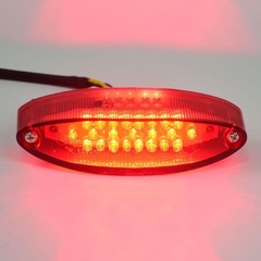 Motorcycle ATV Tail Light Brake License Plate Rear Lights 28 LEDs D Color: Red