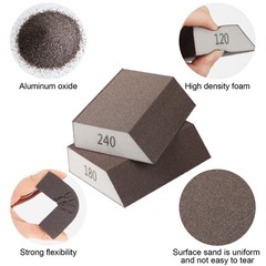 15pcs Sanding Sponges Set Washable Reusable Sanding Block 60/80/120/180/220 Grit