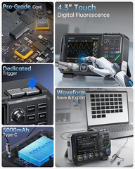 FNIRSI-2D15P Digital Multimeter Oscilloscope Signal Generator Duan Channel 100M