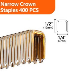 2000-Count 18 Gauge 1/4 Inch Narrow Crown Staples (1/2″+3/4″+1″+1-1/4″+1-1/2″),
