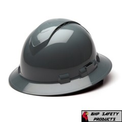 Ridgeline Full Brim ANSI Construction Safety Hard Hat 4 Point Ratchet Suspension
