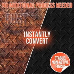 2 in 1 Rust Conveter for Metal Automotive (Matte Black), 35 oz Anti Rust Inhi…