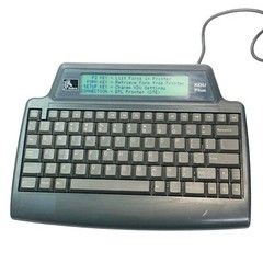 Zebra ref GK420t, THERMAL PRINTER W/ KDUPLUS 120182G-001 KEYBOARD & POWER SUPPLY