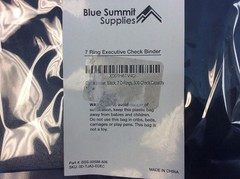 Blue Summit Supplies Executive 7-Ring Check Binder, 500 Checks, 9 x 13″ Sheets