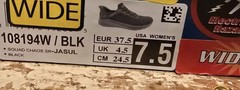 NIB Womans Size 7.5 W, Skechers Slip In Black Slip Residant Work Shoes