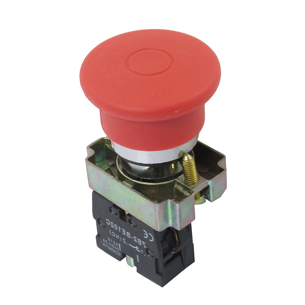22mm NC Red Mushroom Emergency Stop Switch 600V 10A ZB2-BE102C
