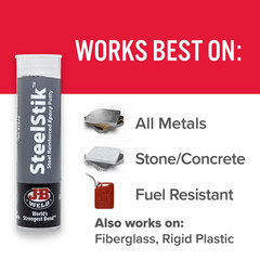 J-B Weld 8267 SteelStik Steel Reinforced Epoxy Putty Stick – 2 oz.