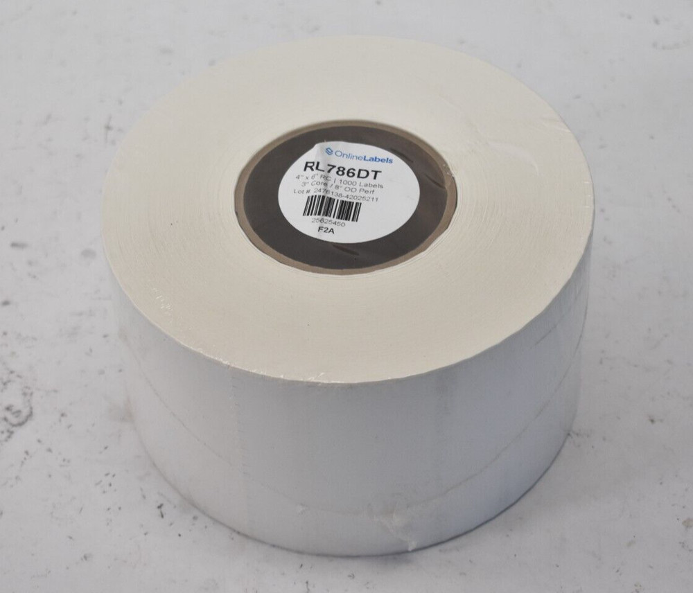 OnlineLabels Standard White Direct Thermal Labels 4″ x 6″ RL786DT 1000 Labels