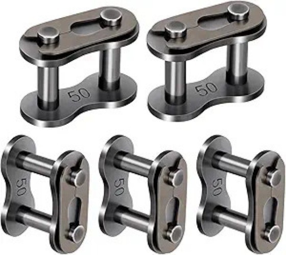 5 Pack #50 Roller Chain Connecting Links Heavy Duty Carbon St Size: 5 Pack #50