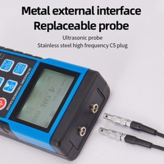 Digital Ultrasonic Thickness Meter Tester Testing Gauge 0.8-500MM Steel Plastics