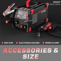 YESWELDER FLUX-140-LT-FLEX 140A 110V Flux Core MIG/Lift TIG/Stick 3-in-1