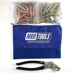 25 1/8 and 25 3/16 Cleco Fasteners + Cleco Pliers + Mesh Carry Bag – Cleco Faste