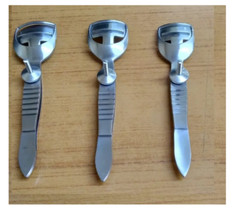 3Pc Waddell Clamp 18mm,22mm,26mm Bilamellar Tarsal Trachomatous Trichiasis Insts